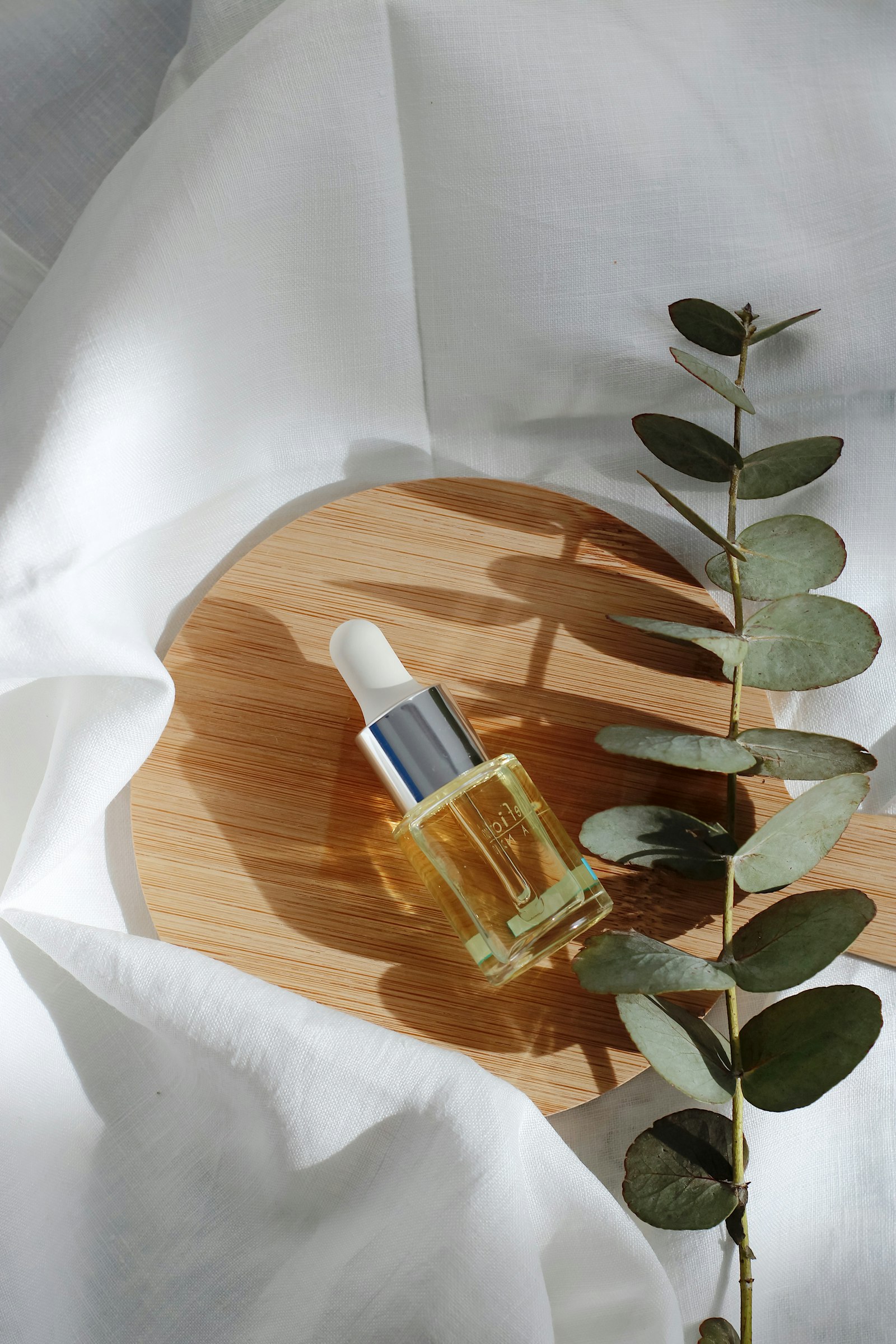 Botanical skincare formulations on a workbench