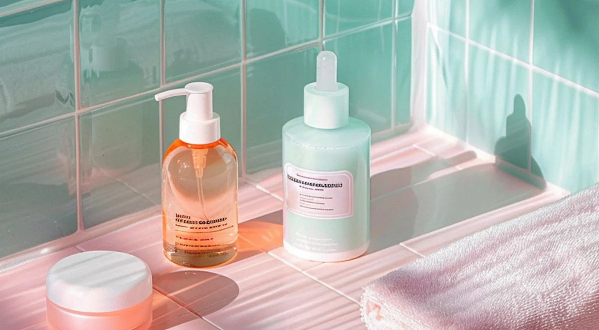 Natural skincare serum and cream set